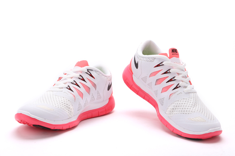 Nouveau Nike Free 5.0 femmes plus de blanc noir rose (3)
